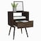 Tuhome Otom Nightstand, Superior Top, One Open Shelf, One Drawer, Four Legs, Dark Walnut MLC6731 - alternate 3